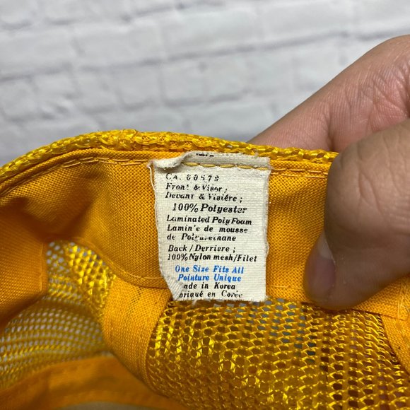 Vintage Hat Cap Snapback Black Yellow WILTER Auto UAP Trucker Bill Curved Item2 - Picture 8 of 8